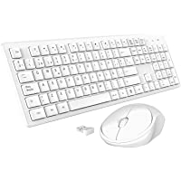 TedGem Teclado y Raton Inalambrico Español- 2.4G Teclado Inalambrico USB Teclado Raton Inalambrico PC Ergonómico Teclado…